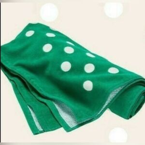 Kate Spade Green Polka Dot Beach Towel